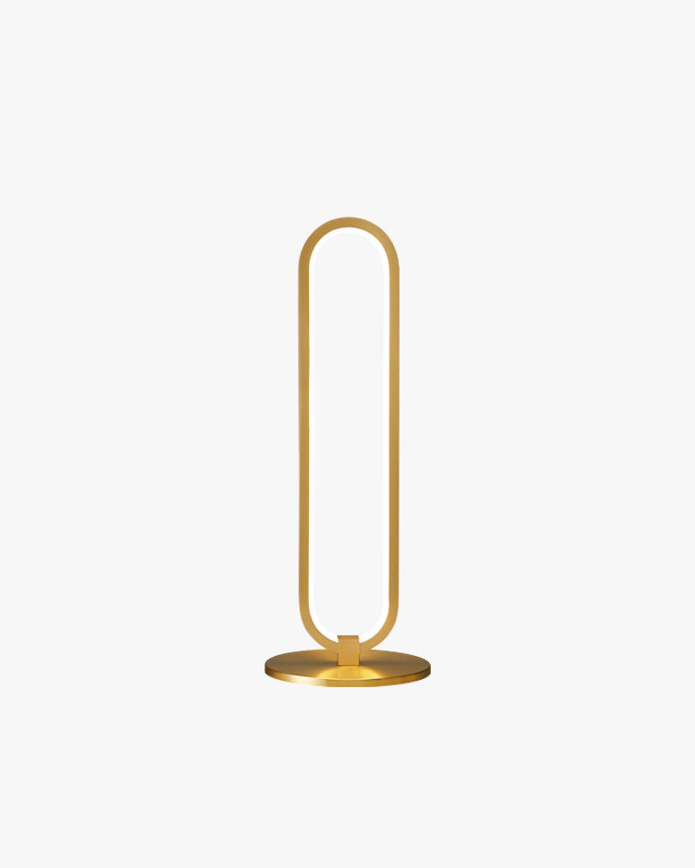 WOMO Skinny Shadeless Long Oval LED Brass Table Lamp-WM8034