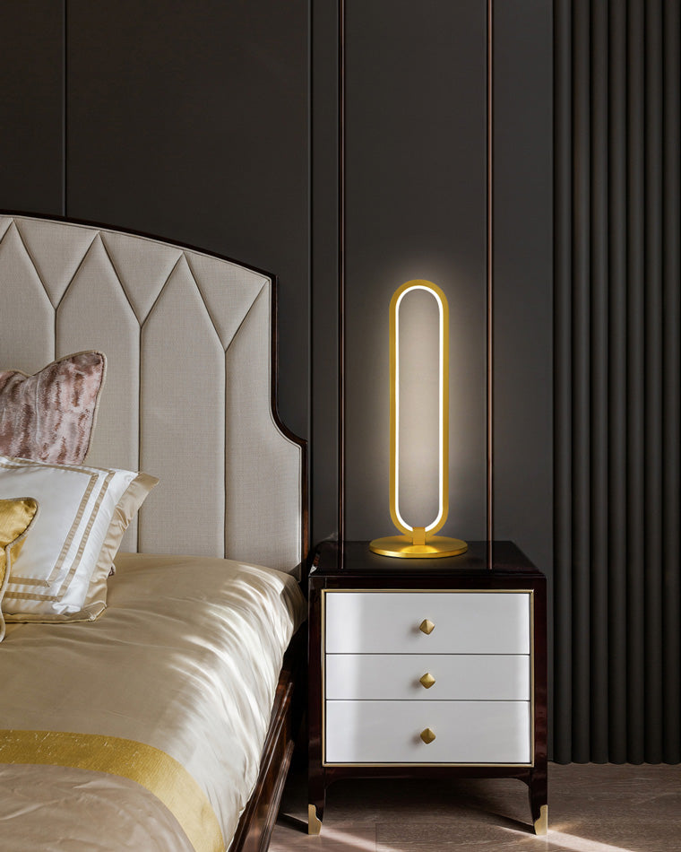 WOMO Long Oval LED Brass Table Lamp-WM8034