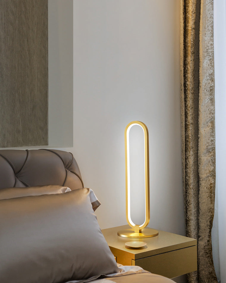 WOMO Long Oval LED Brass Table Lamp-WM8034