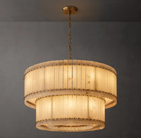 WOMO Alabaster Two-Tier Chandelier - San Marco
