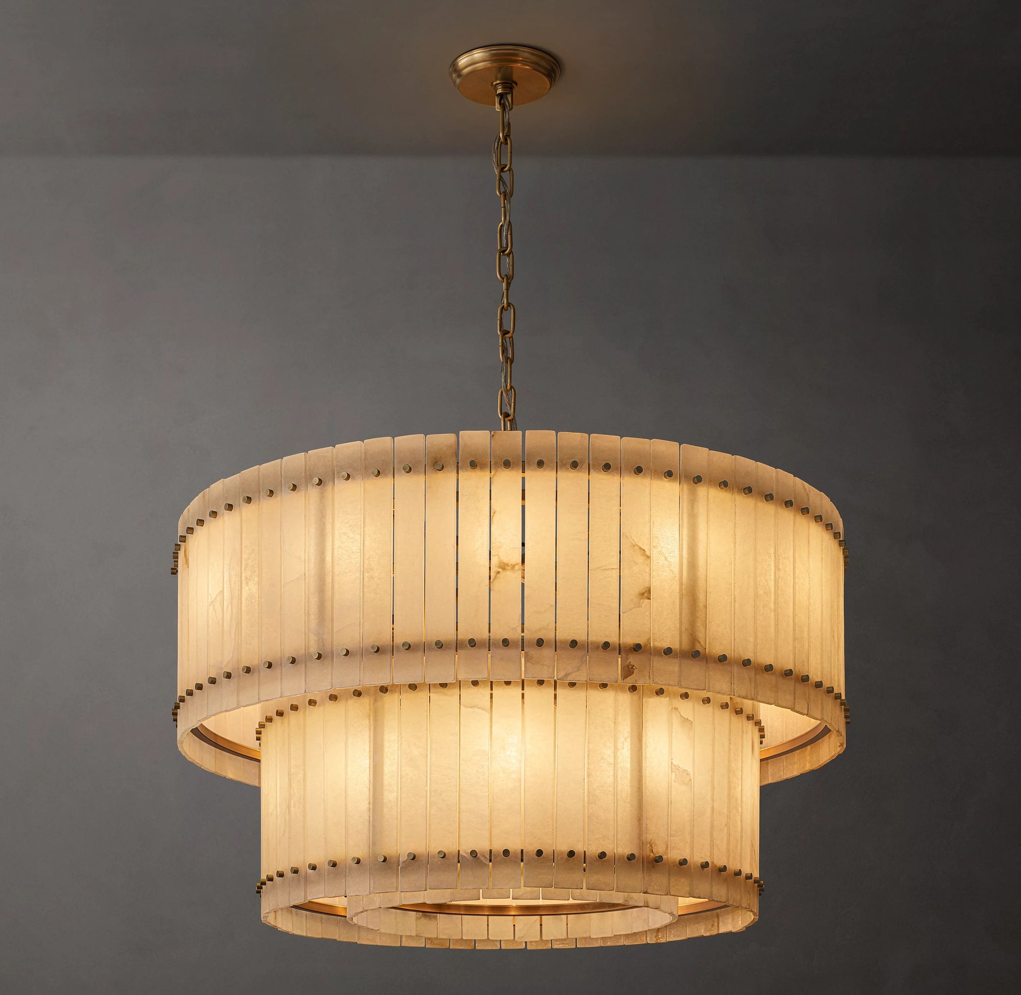 WOMO Alabaster Two-Tier Chandelier - San Marco