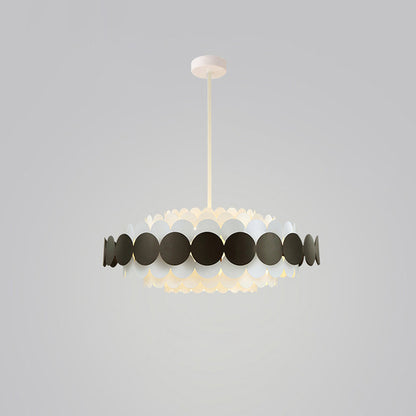 WOMO Black/Blue Round Chandelier-WM2140