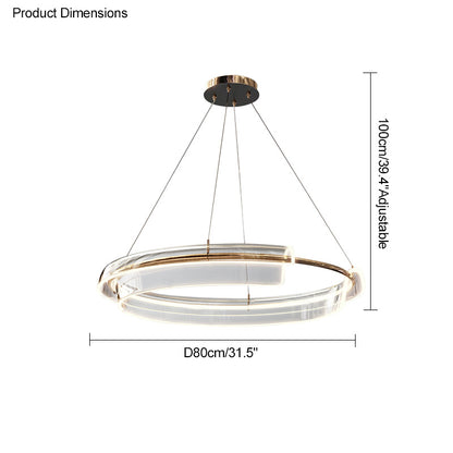 WOMO Gold Circular Led Chandelier-WM2165