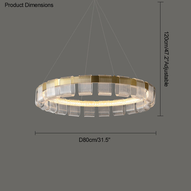 WOMO Gold Circular Led Chandelier-WM2166