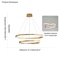 WOMO Möbius Circular LED Chandelier-WM2128