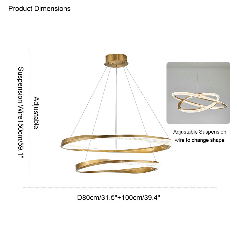 WOMO Möbius Circular LED Chandelier-WM2128