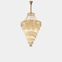 WOMO Oversized Gold Crystal Chandelier-WM2379