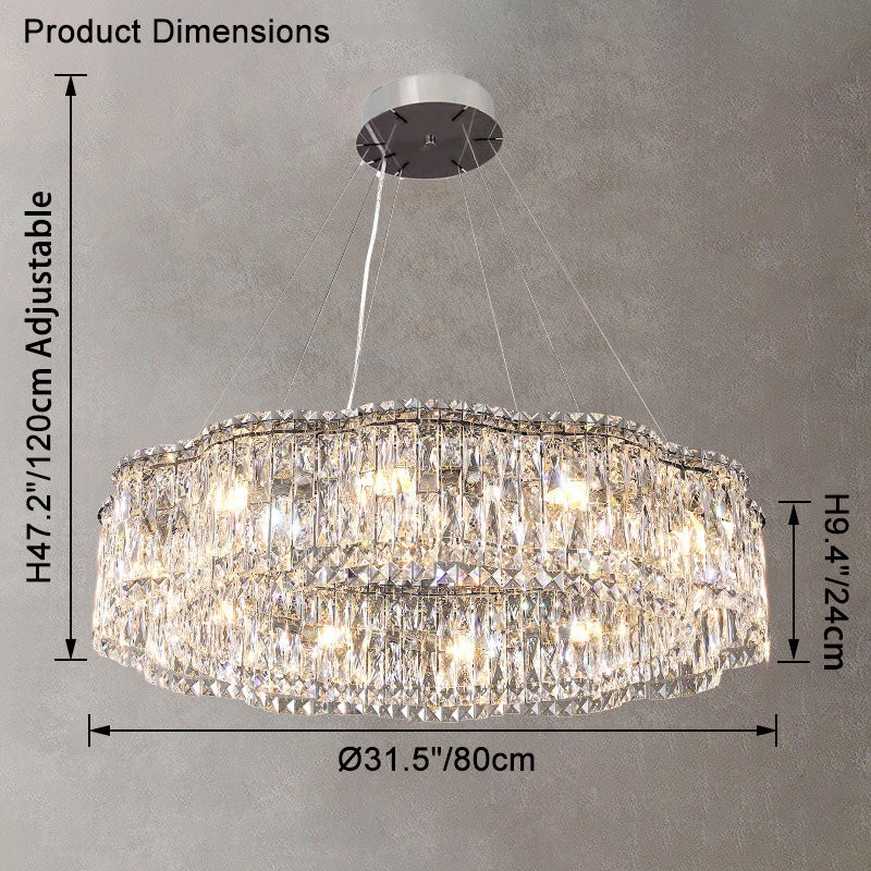 WOMO Flower Chrome Crystal Chandelier-WM2405