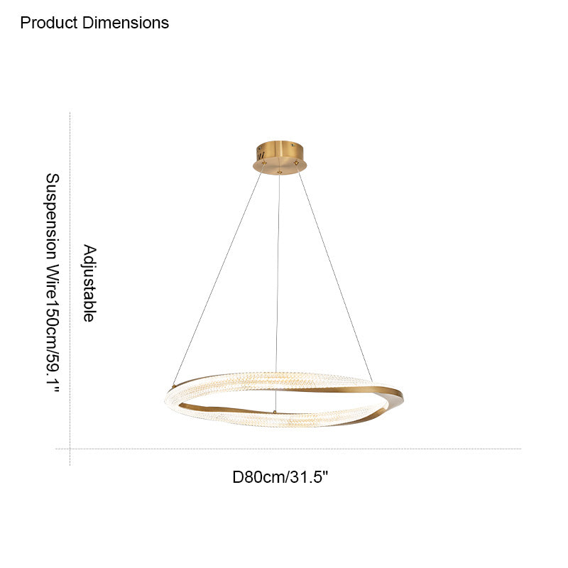 WOMO Möbius Circular LED Chandelier-WM2128