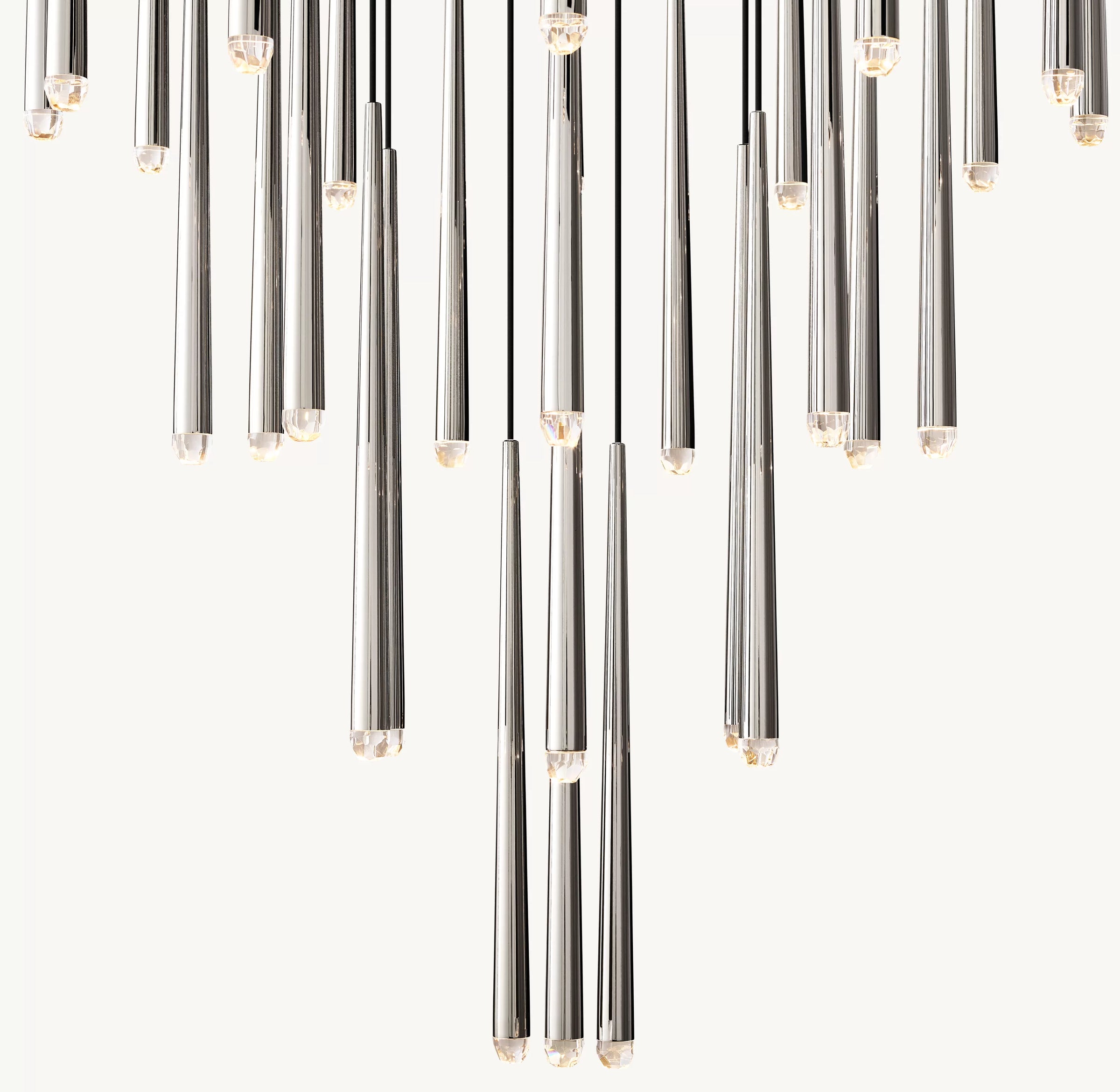 WOMO Pin Cascading Round Chandelier - Aquitaine