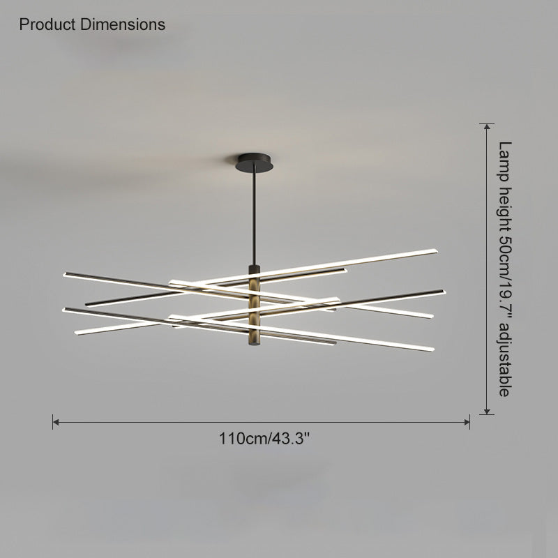 WOMO Adjustable Linear Led Chandelier-WM2026