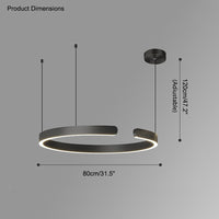 WOMO Black/Gold Ring Led Chandelier-WM2009