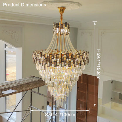 WOMO Massive Tiered Crystal Chandelier-WM2380