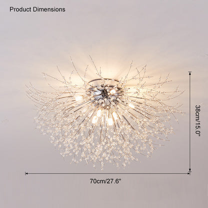 WOMO Dandelion Crystal Flower Ceiling Light-WM1014