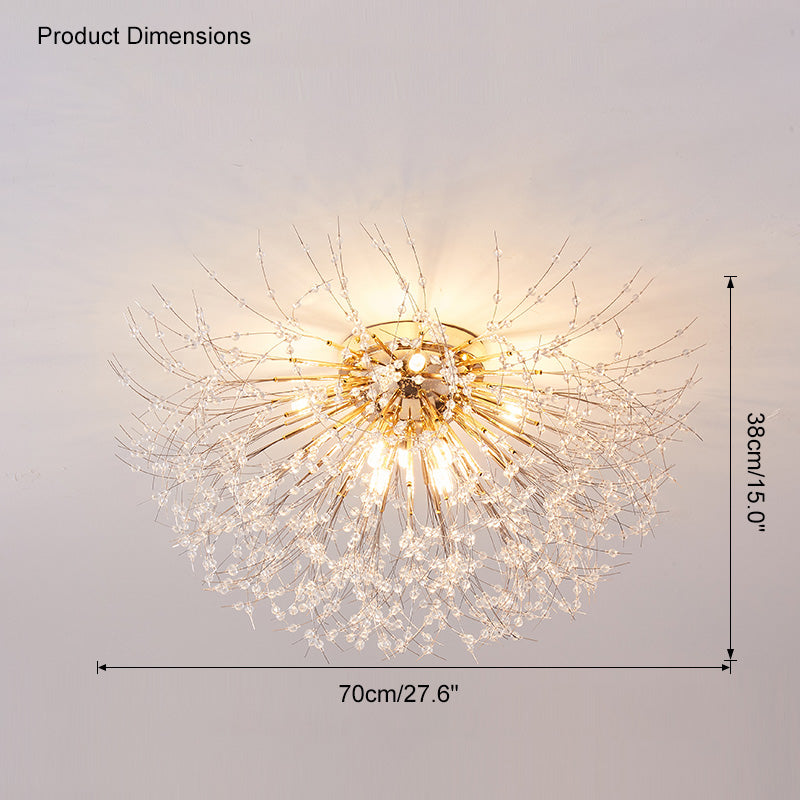 WOMO Dandelion Crystal Flower Ceiling Light-WM1014