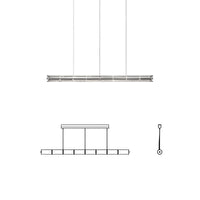 WOMO Minimalist Glass Linear Chandelier-WM3222