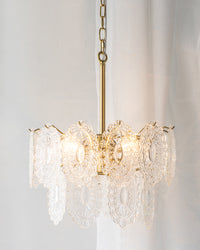WOMO Tiered Textured Glass Chandelier-WM2208