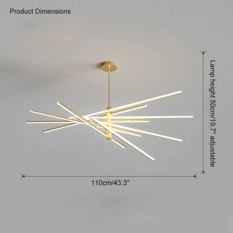 WOMO Adjustable Linear Led Chandelier-WM2026