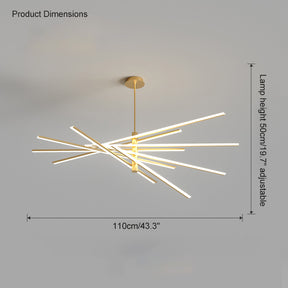 WOMO Adjustable Linear Led Chandelier-WM2026