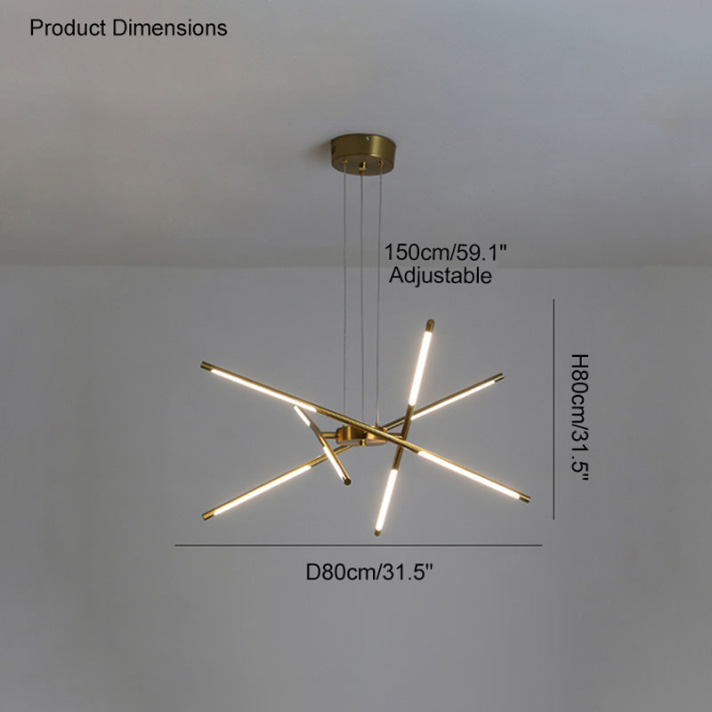 WOMO Light Rods LED Chandelier-WM2034