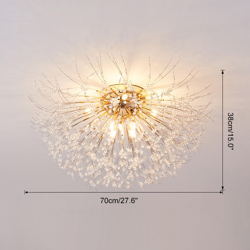 WOMO Dandelion Crystal Flower Ceiling Light-WM1014