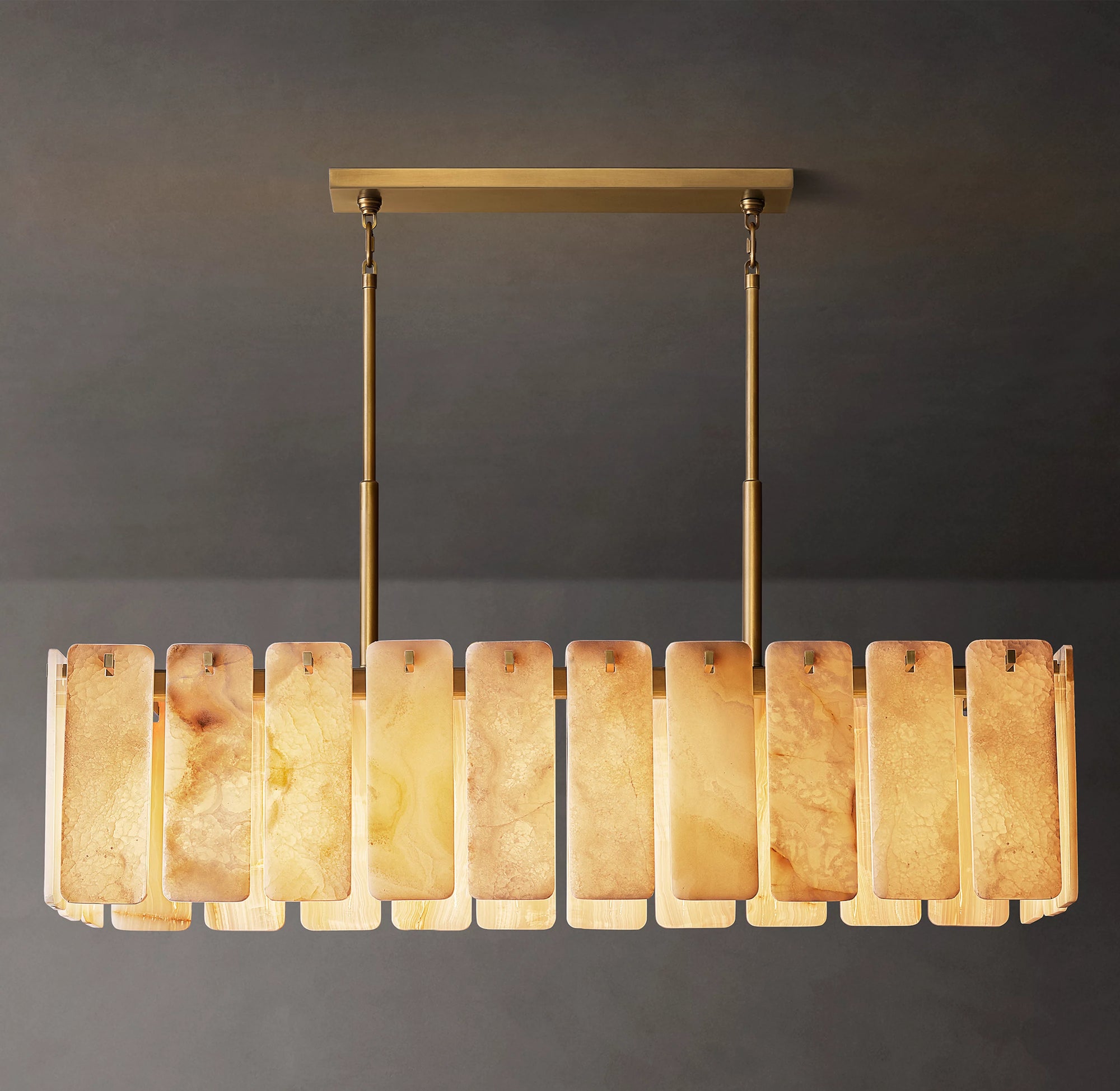 WOMO Alabaster Rectangular Chandelier - Calamette