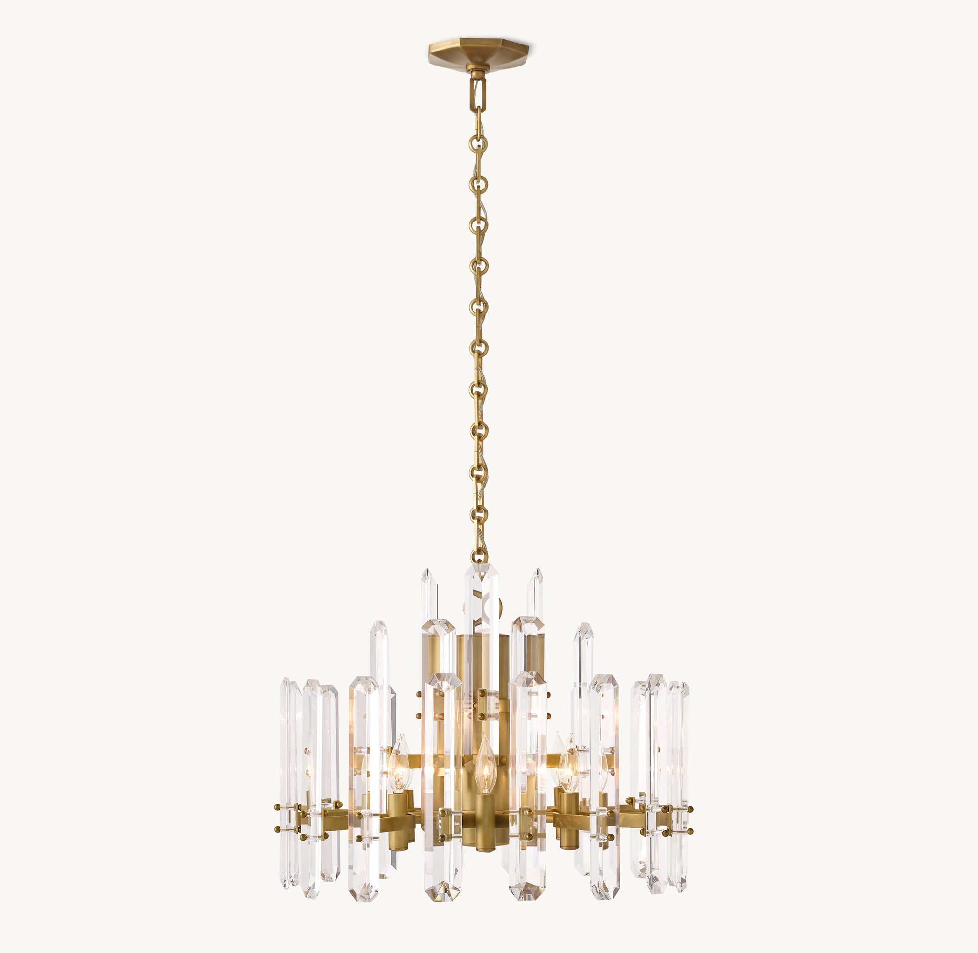WOMO Crystal Prism Round Chandelier - Bonnington