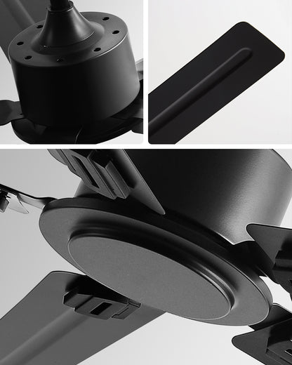 WOMO Industrial Metal Black Ceiling Fan-WM5217b