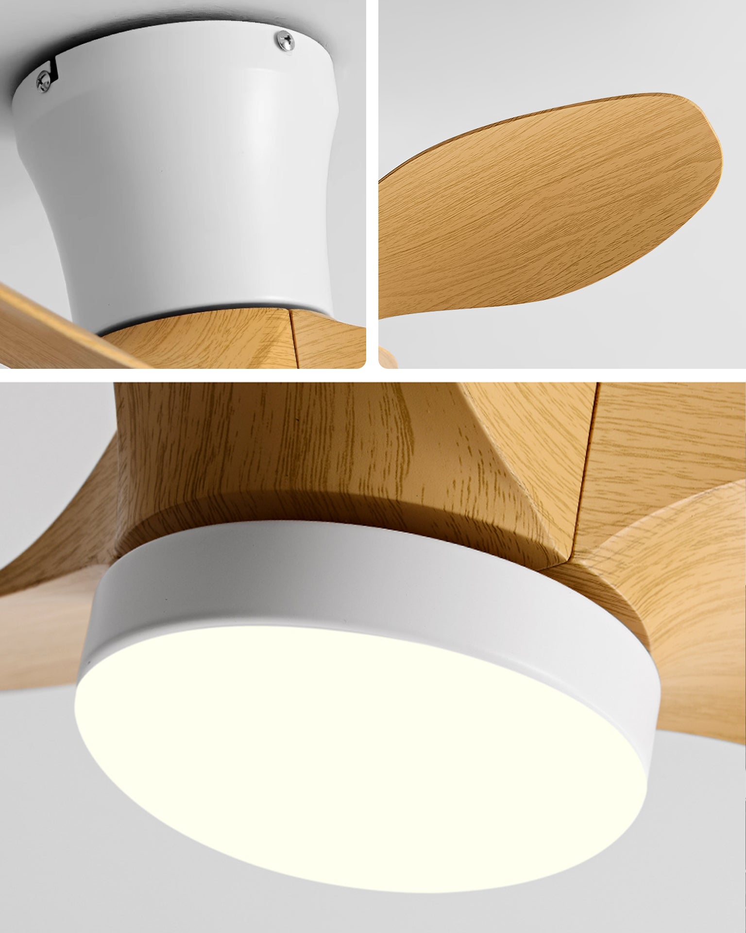 WOMO 3 Blade Small Ceiling Fan Lamp-WM5218