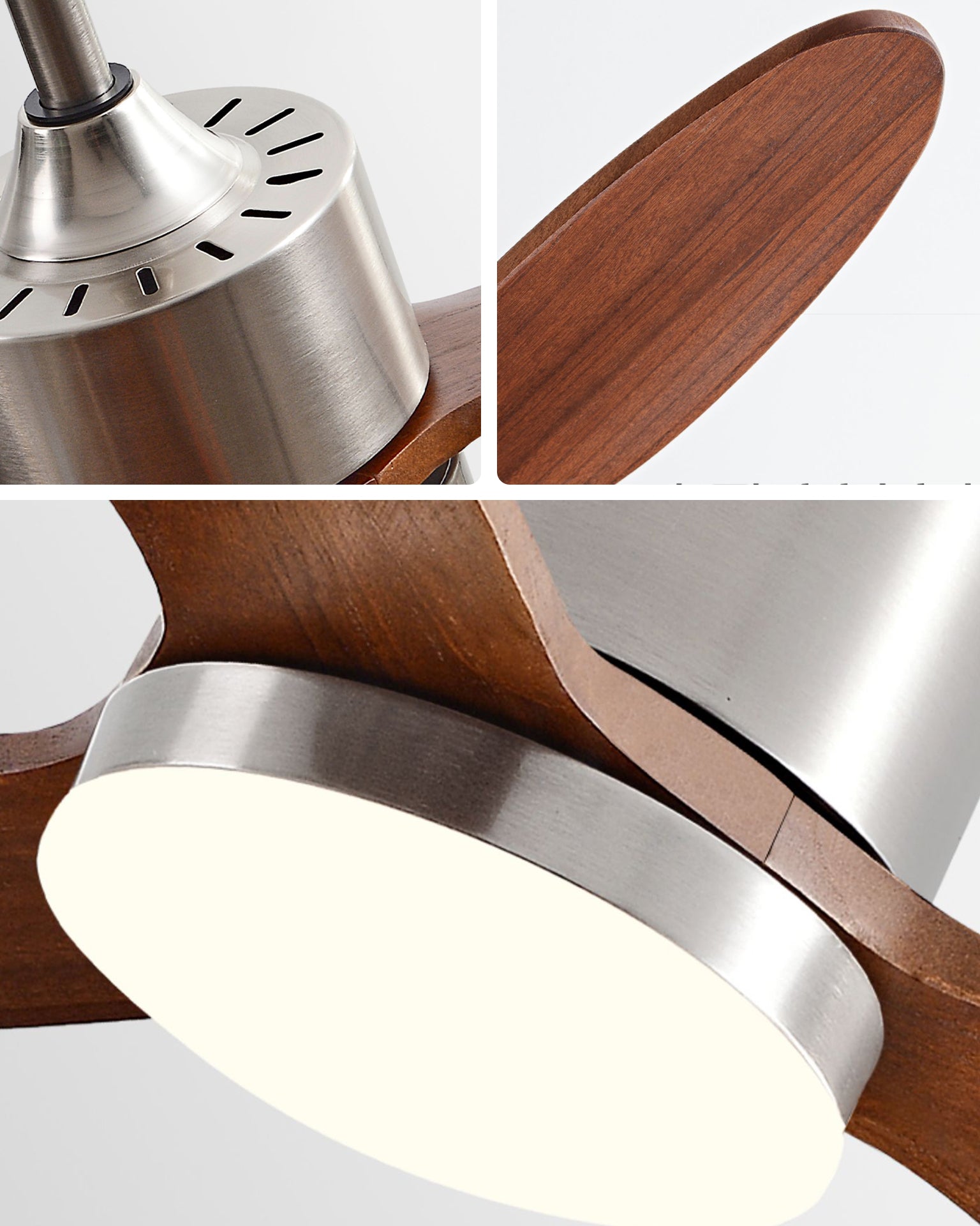 WOMO Mid Century Modern Ceiling Fan Lamp-WM5204