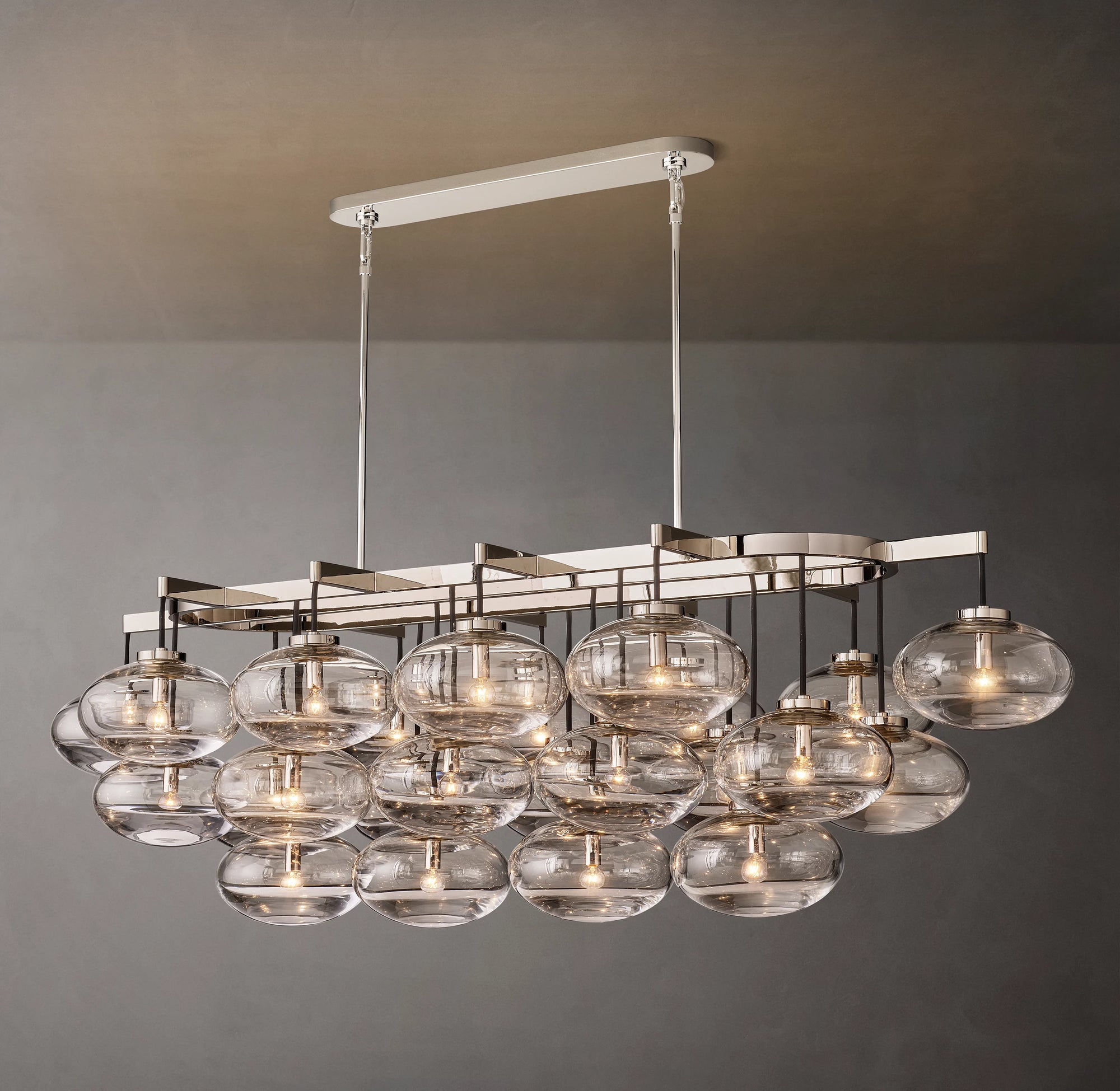 WOMO 72 inch Glass Bubble Oval Chandelier - Cabrette