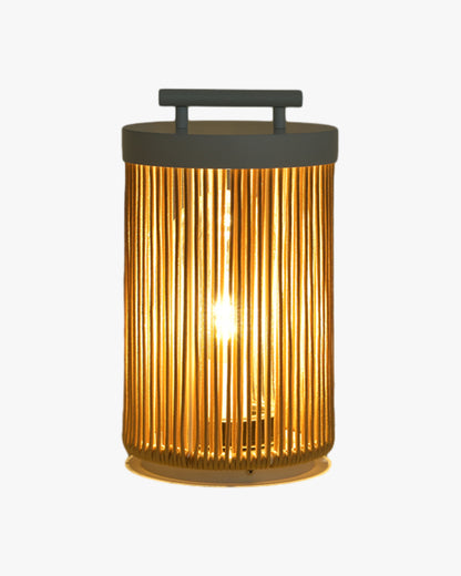 WOMO Outdoor Solar Portable Wicker Lantern-WM9020