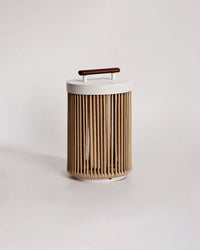 WOMO Outdoor Solar Portable Wicker Lantern-WM9020