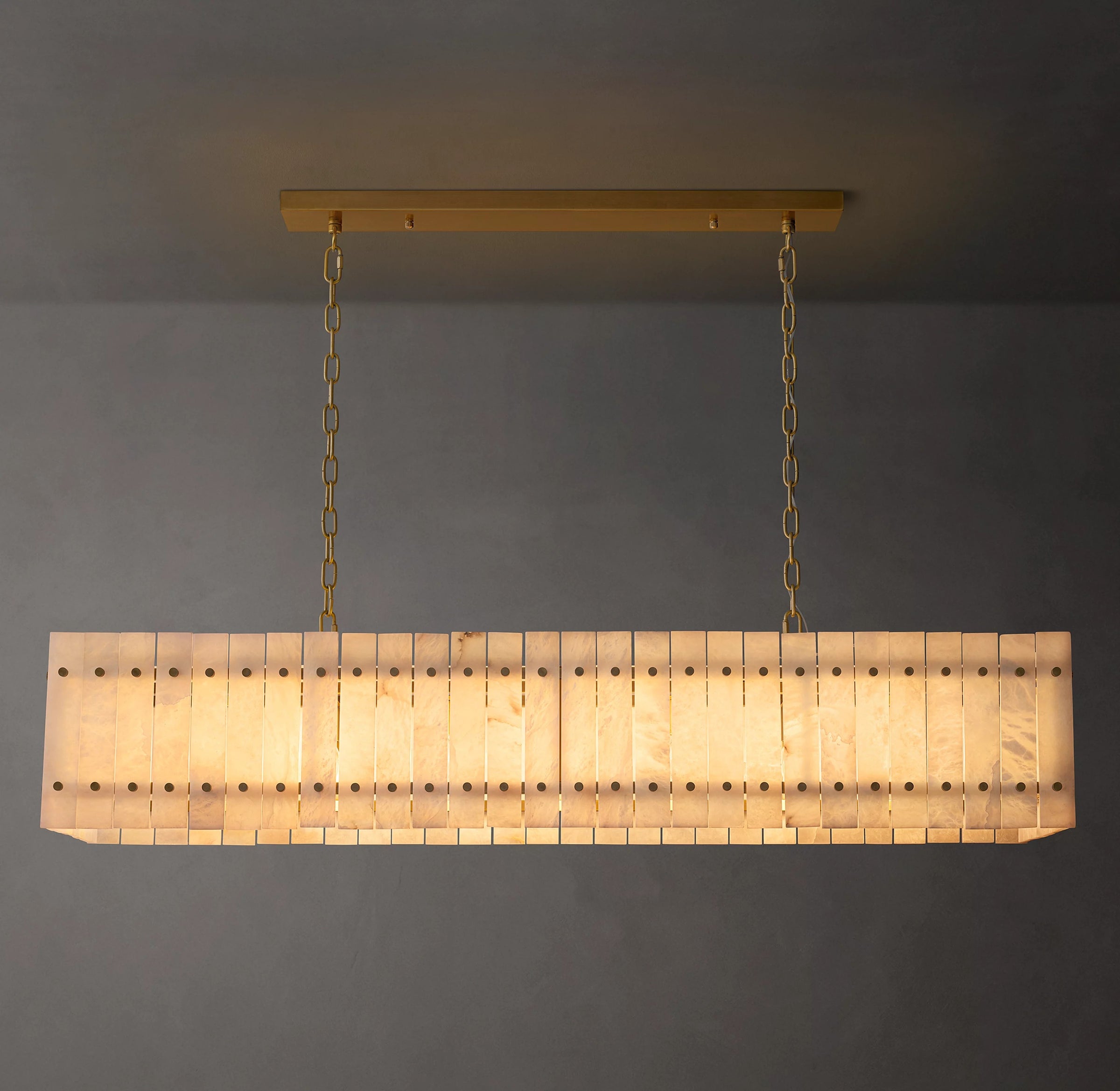 WOMO Alabaster Rectangular Chandelier - San Marco