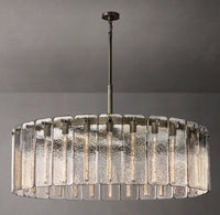 WOMO Textured Glass Round Chandelier - Calamette