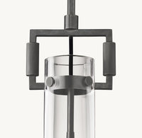 WOMO Clear Glass Cylinder Pendant Light - Machinist