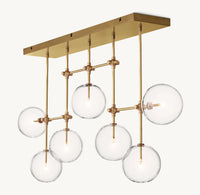 WOMO Linear Sputnik Globe Glass Chandelier - Mobile