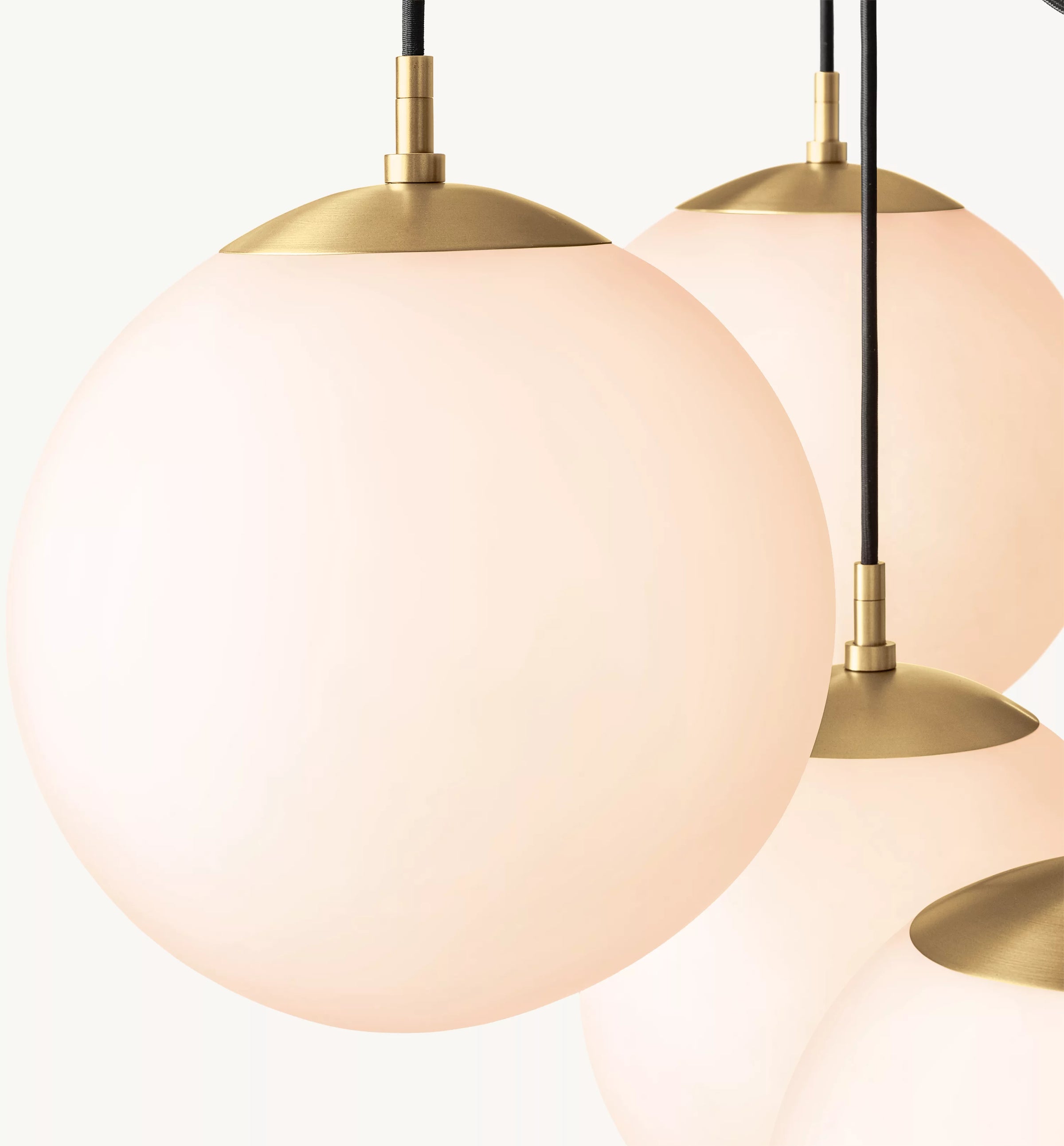 WOMO Alabaster Globe Spider Chandelier - Cirque