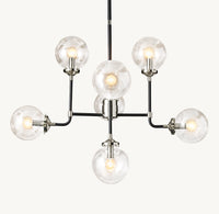 WOMO Clear Glass Sputnik Globe Chandelier - Bistro