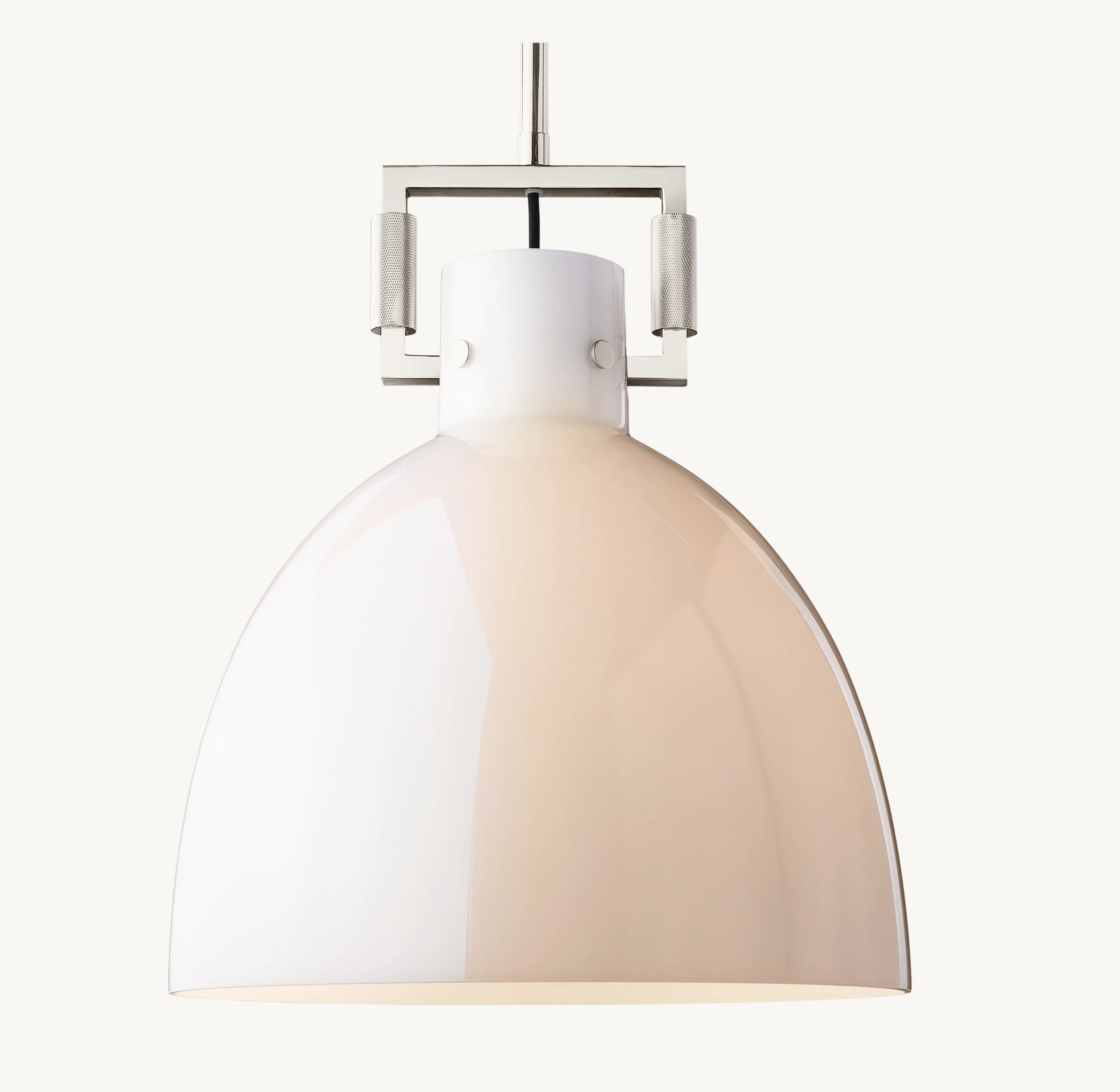 WOMO Milk Glass Dome Pendant Light - Machinist