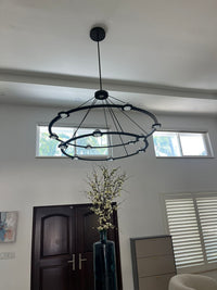 WOMO Globe Crystal Tiered Ring Chandelier - Eclatant