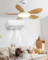 WOMO 5 Wood Blade Ceiling Fan Lamp-WM5003