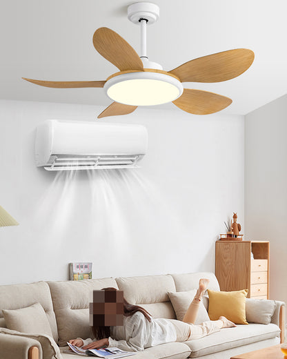 WOMO 5 Wood Blade Ceiling Fan Lamp-WM5003