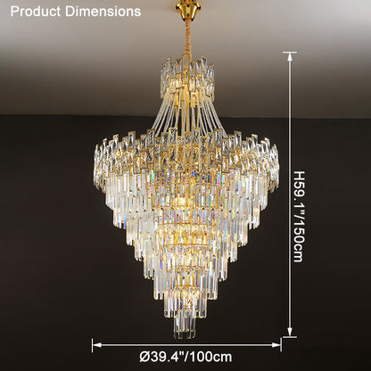 WOMO Massive Tiered Crystal Chandelier-WM2380