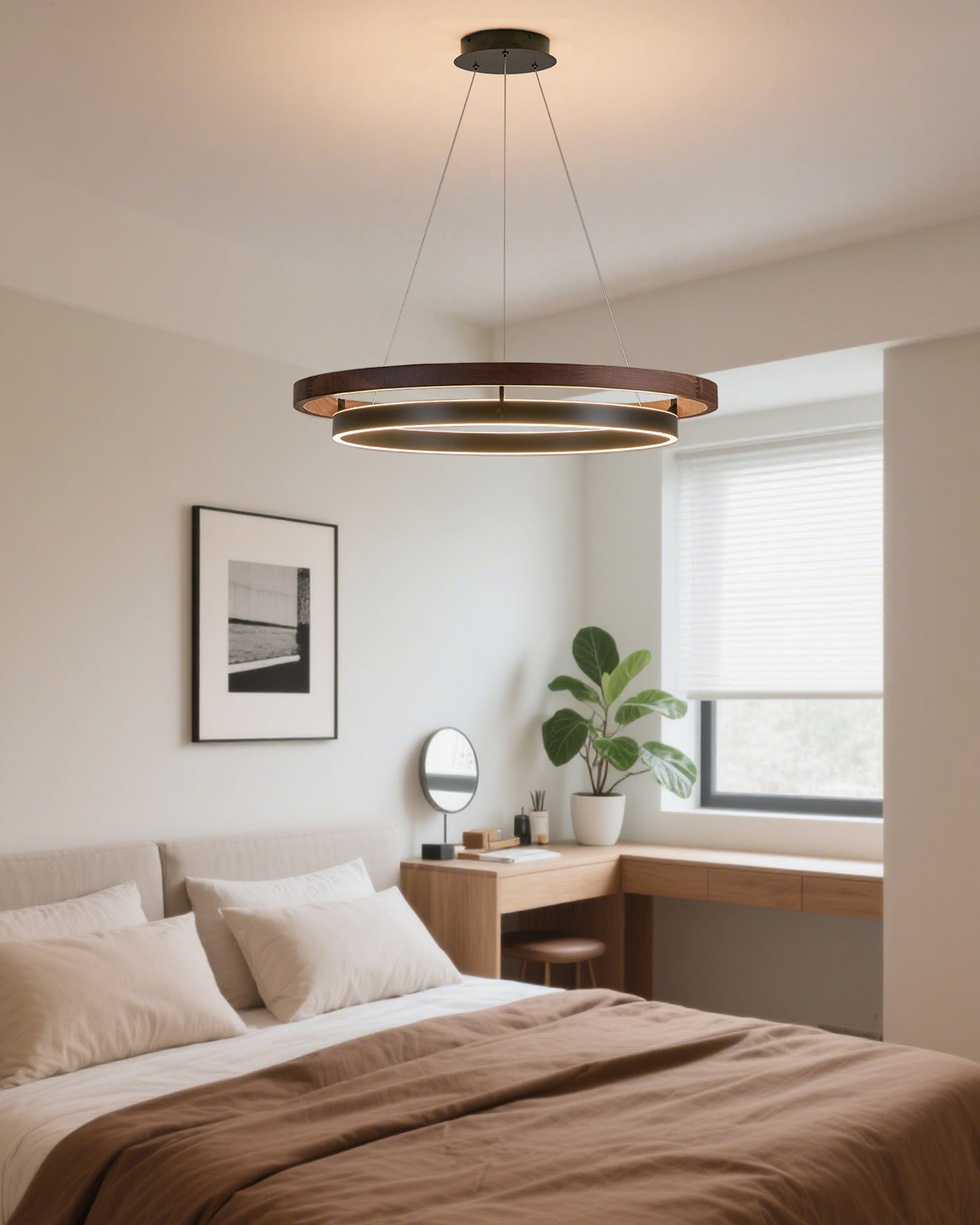 WOMO Circular Led Wood Chandelier-WM2492