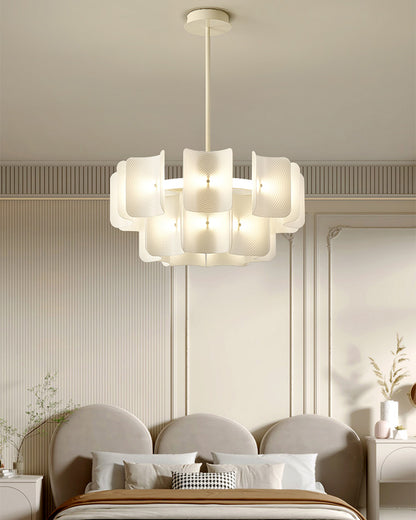 WOMO White Tiered Acrylic Chandelier-WM2314