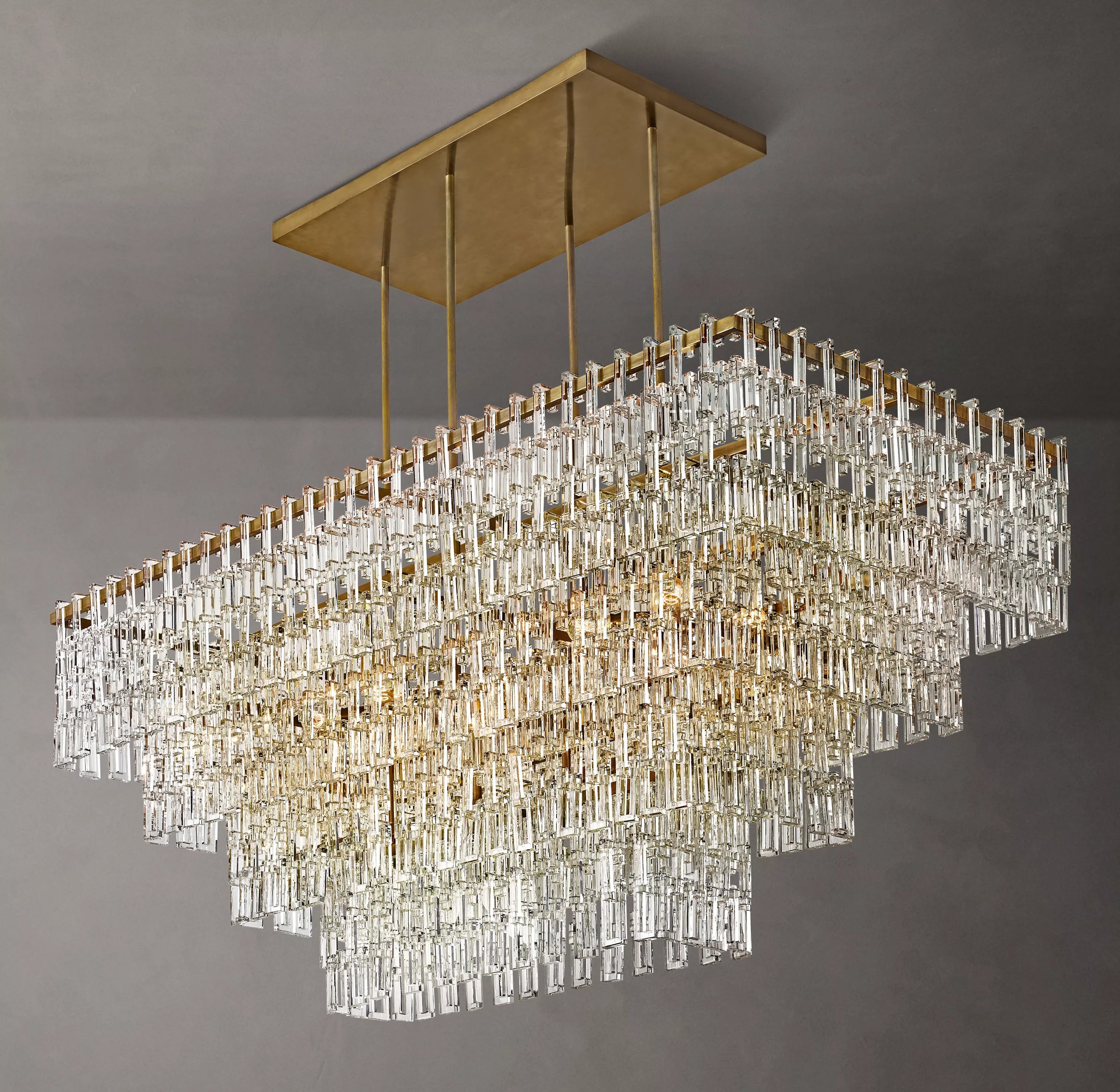 WOMO Chain Crystal Rectangular Chandelier - Marignan