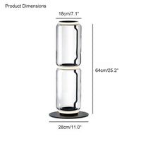 WOMO Glass Column Torchiere Floor Lamp-WM7018