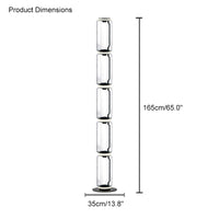 WOMO Glass Column Torchiere Floor Lamp-WM7018