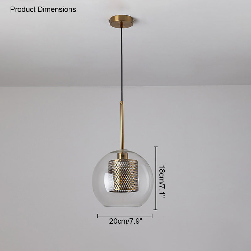 WOMO Elegant Round/Cylinder Glass Pendant Light-WM2095